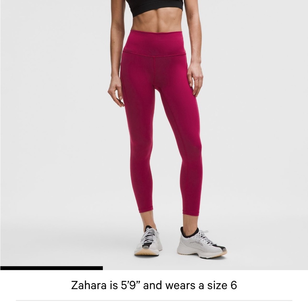Lululemon, 25” Wunder Train High-Rise Leggings with Pockets, Smoked Magenta